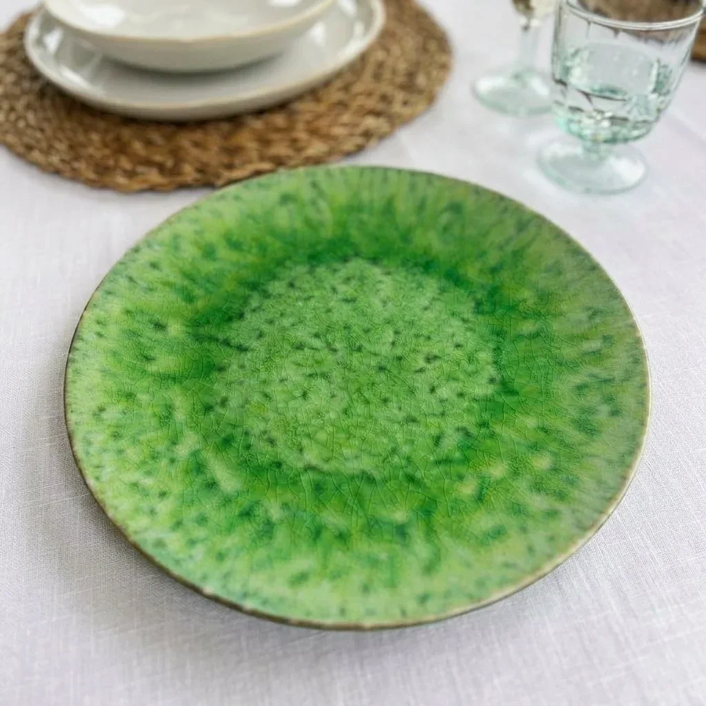 Costa Nova Riviera Tomate Round Platter/ Charger  Green 31cm