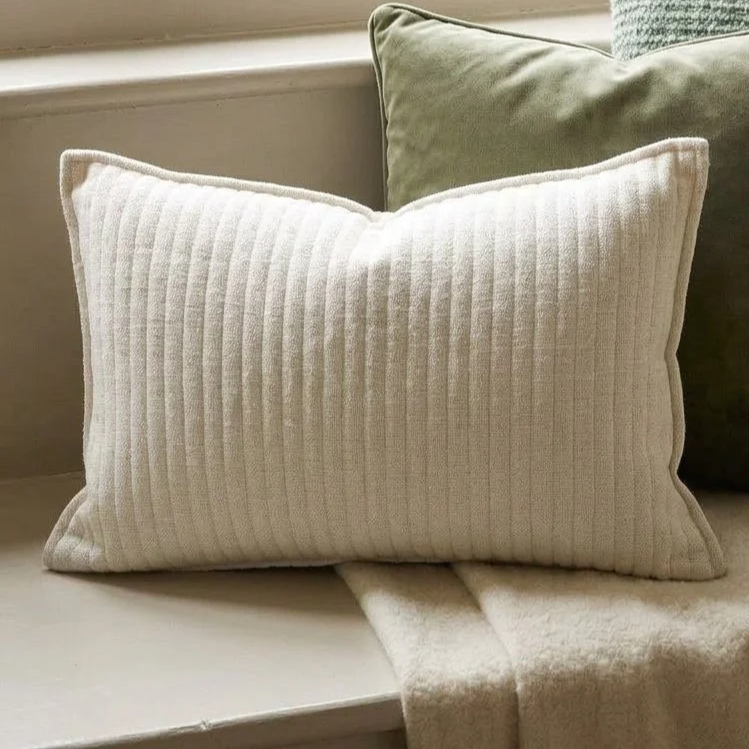 Nara Natural Linen Blend Cushion 60 x 40 cm