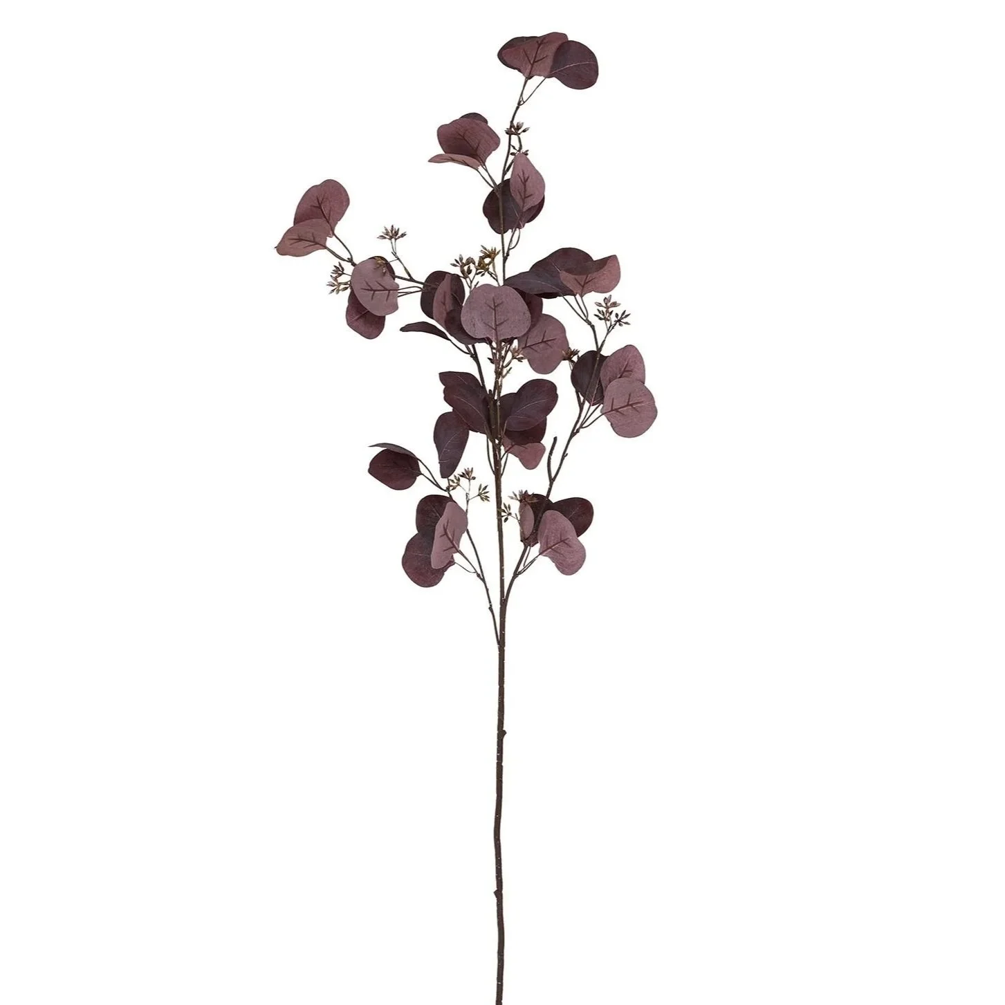 Burgundy Berried Eucalyptus Faux Spray