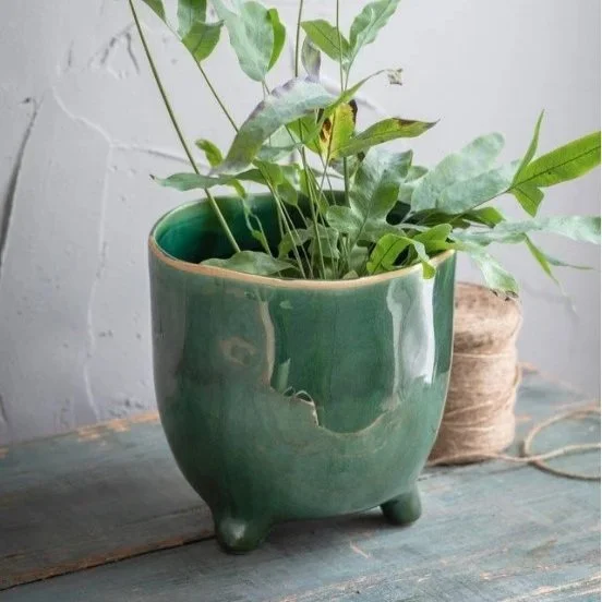 Large Positano Pot Forest Green 20cm