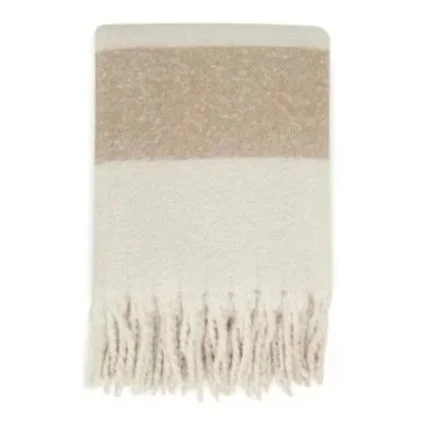 Lior Soft Taupe Throw 130 cm x 170 cm