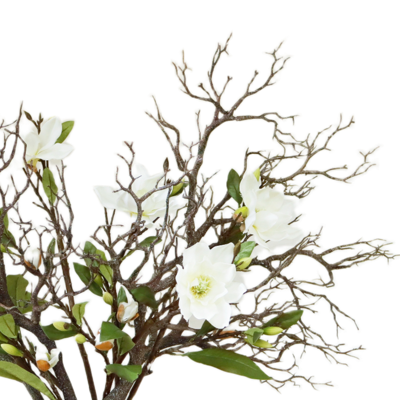 White Magnolia Faux Stem