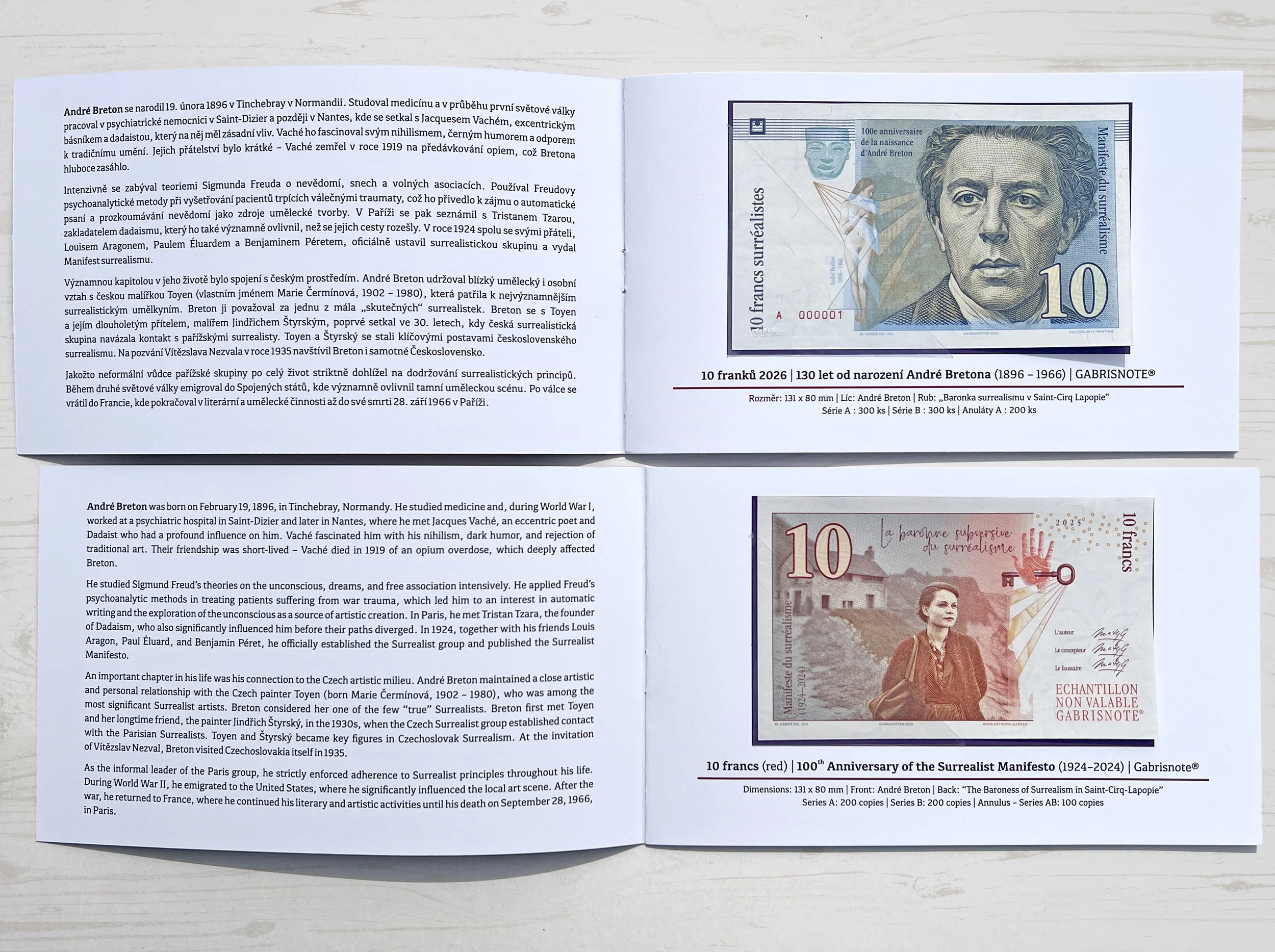 Andre Breton by M. Gabris, folder Gabrisnote