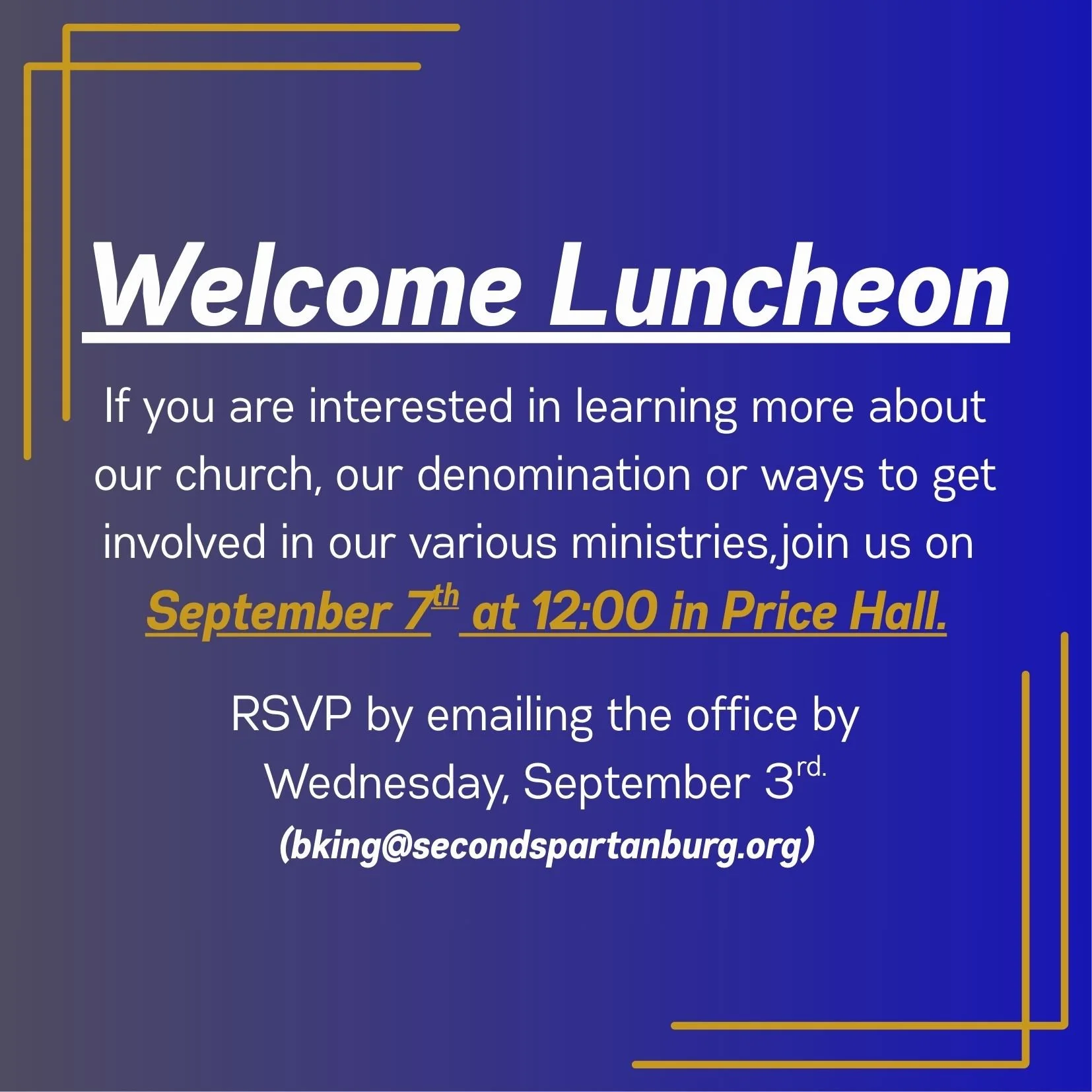 Welcome Lunch