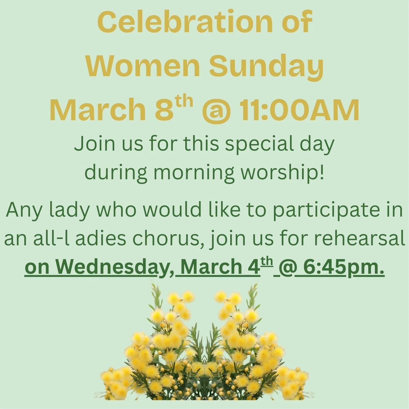 Women's Sunday
