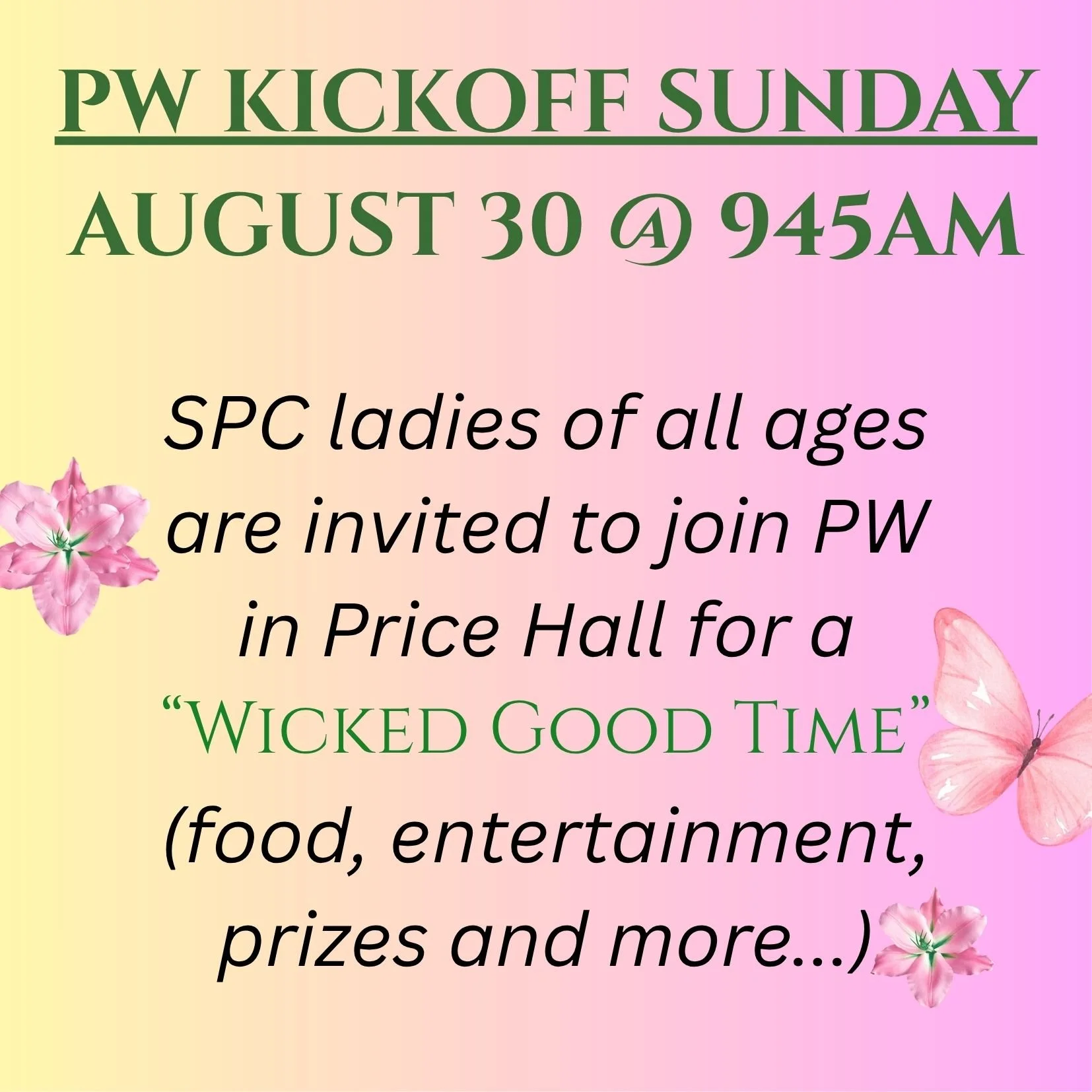 PW Kickoff Sunday