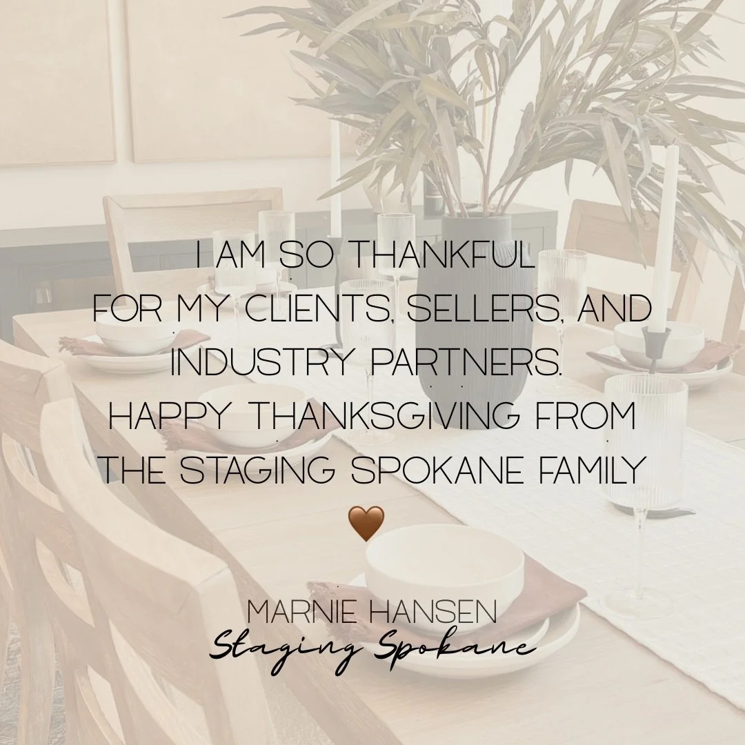 To all of you who support, collab, encourage, and hire us to stage for you&hellip; a giant THANK YOU. 🤎 Big gatherings or small, fancy or paper plate variety &hellip; Happy Thanksgiving! 🍁
