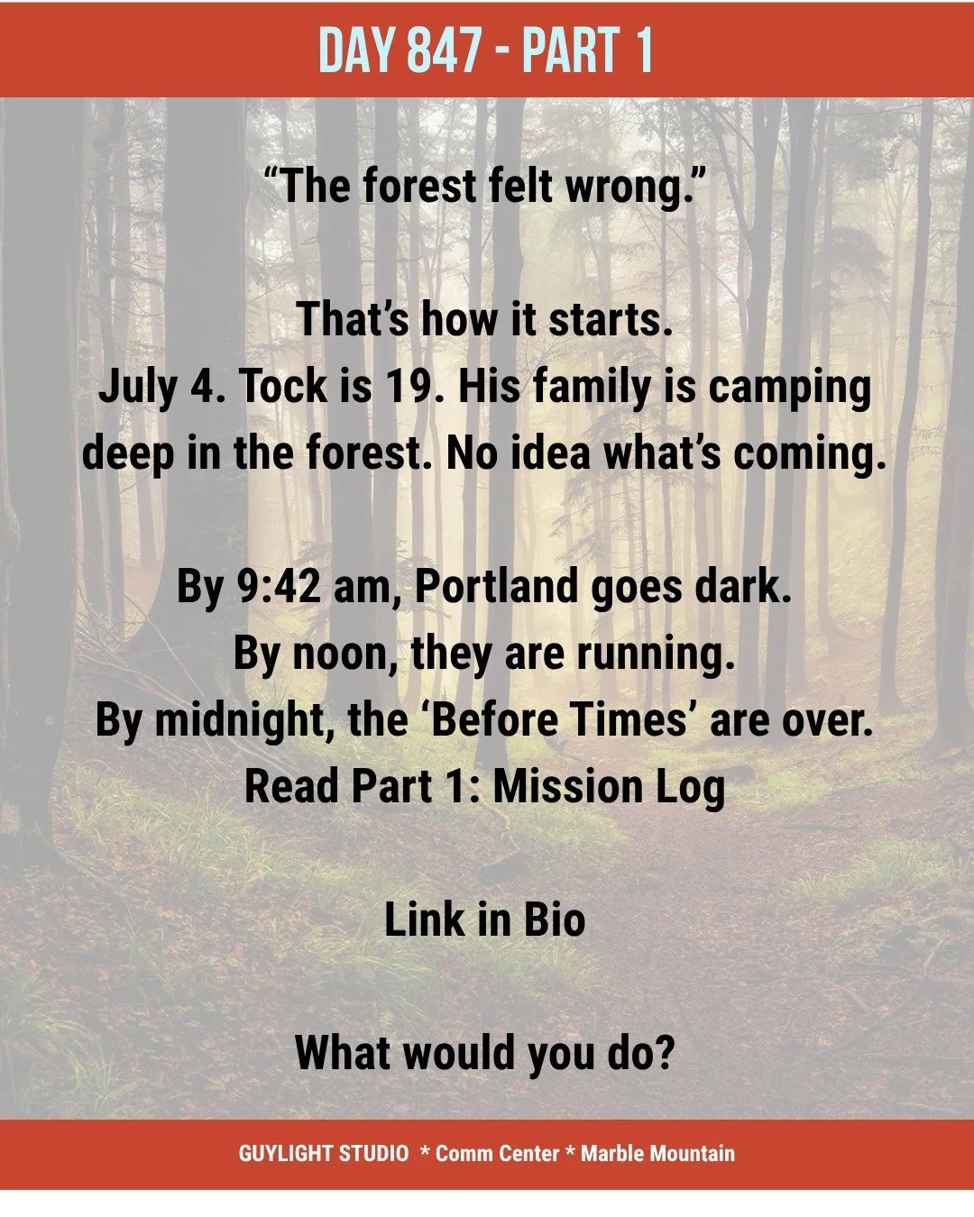 In the Before Times. #RedPowderMountain #MissionLog #Dayzero