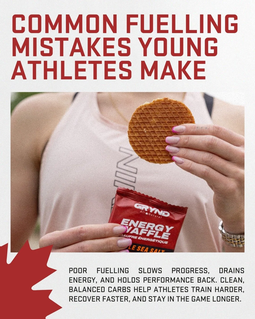 Fuelling matters&mdash;especially when you&rsquo;re still building habits.
But a lot of young athletes get it wrong:

- Skipping fuel before training
- Grabbing snacks with more sugar than substance
- Waiting until they crash to eat

Grynd was made t