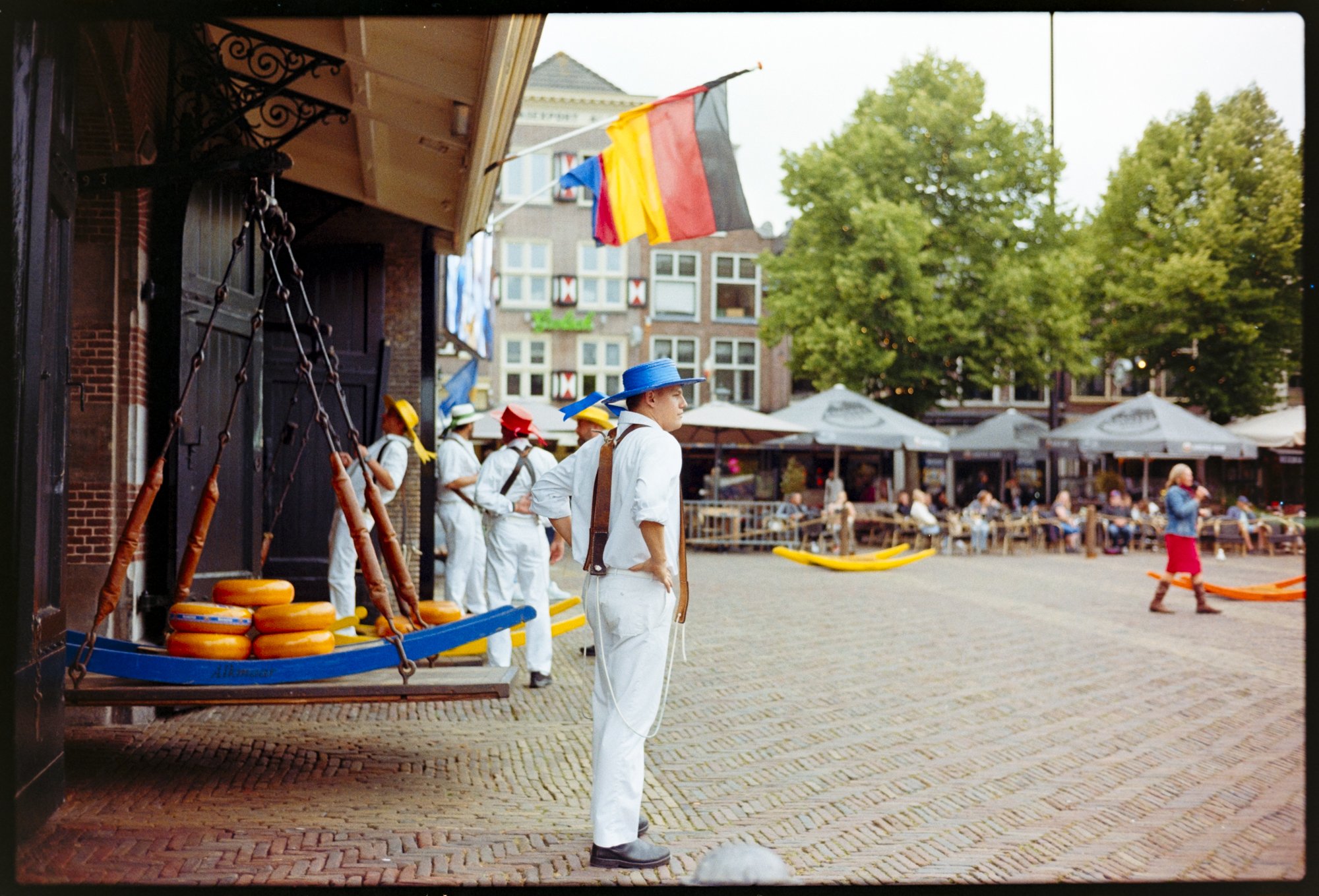 The cheese market in Alkmaar, the Netherlands.