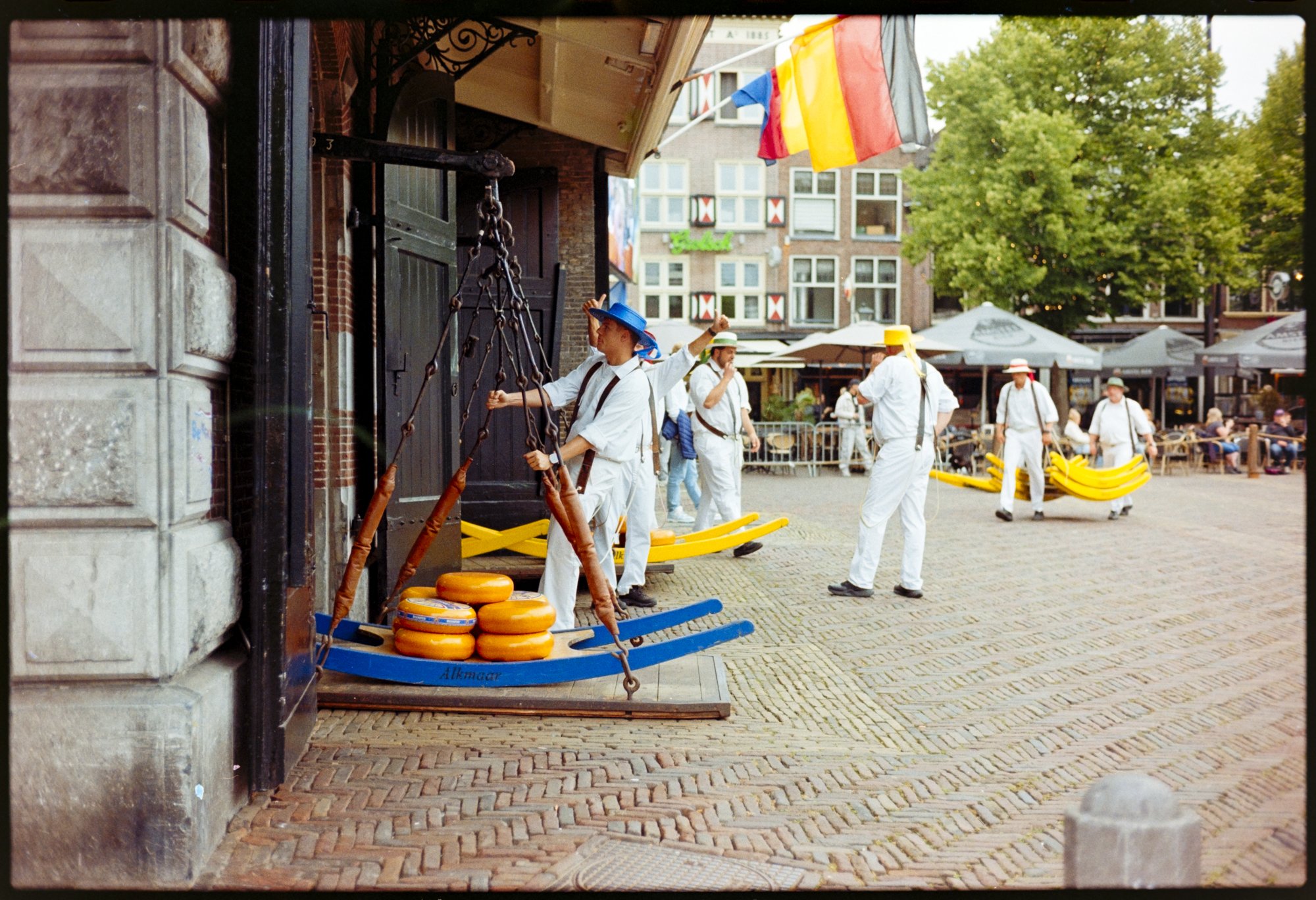 The cheese market in Alkmaar, the Netherlands.