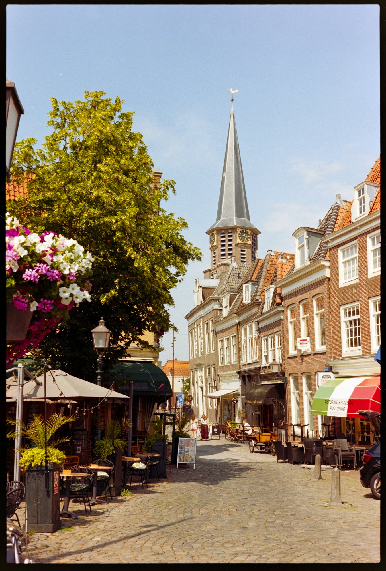 A quiet Netherlands town street.
