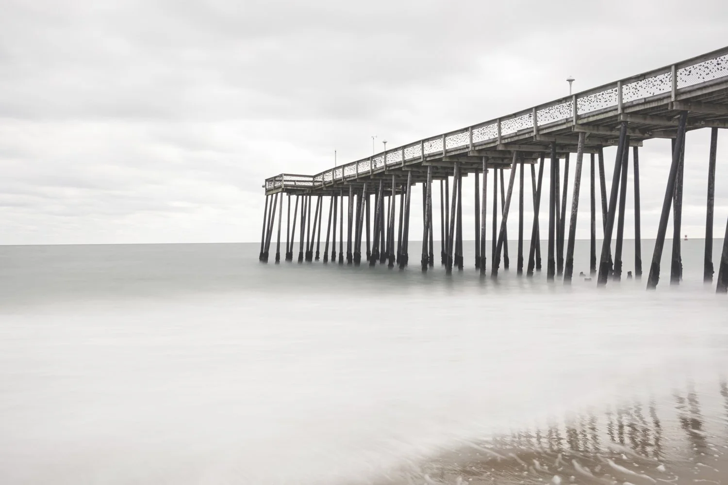 Long exposure of the beach
