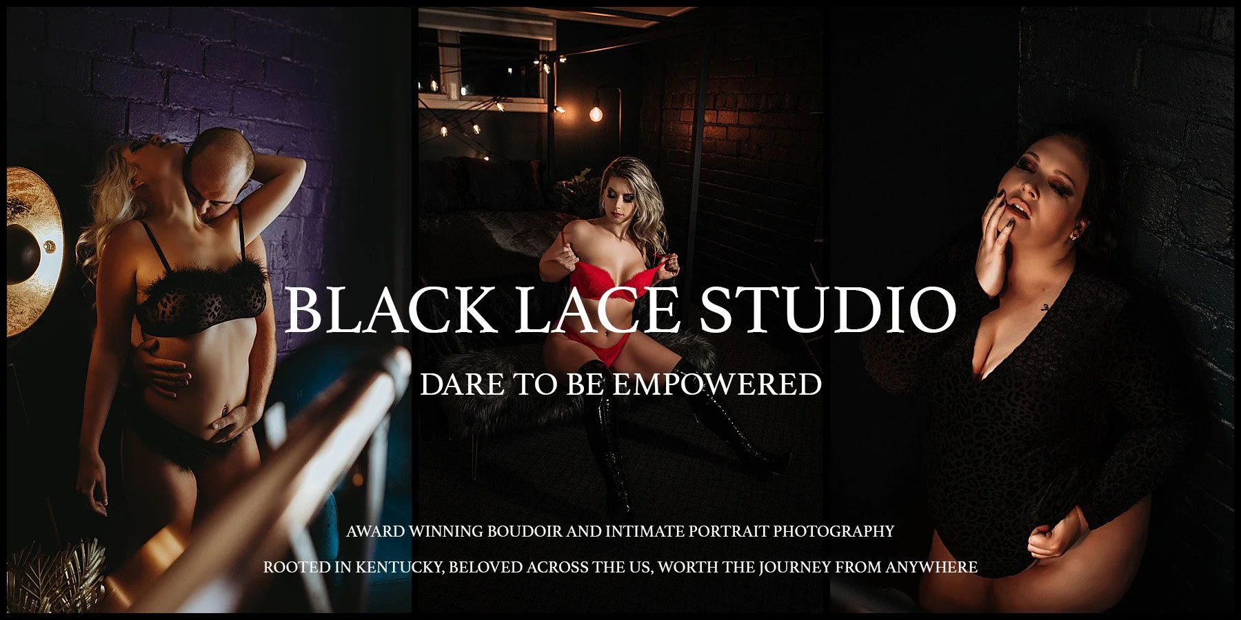 Luxury boudoir portrait collage