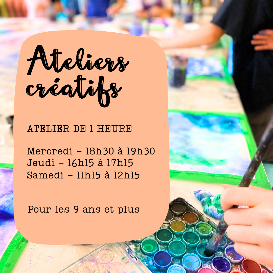 Inscriptions session du printemps dès le 9 février 10h - Ateliers créatifs - Pour les enfants de 9 à 12 ans