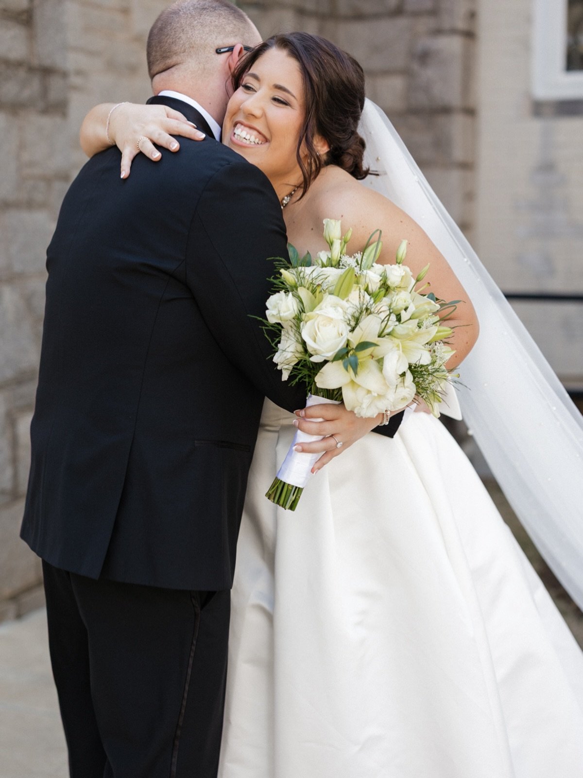 The moments before you see each other can feel like the most overwhelming part of the day &mdash; the nerves, the anticipation, the pressure of it all. And then&hellip; this. The second she&rsquo;s in his arms, everything softens. The noise fades, th