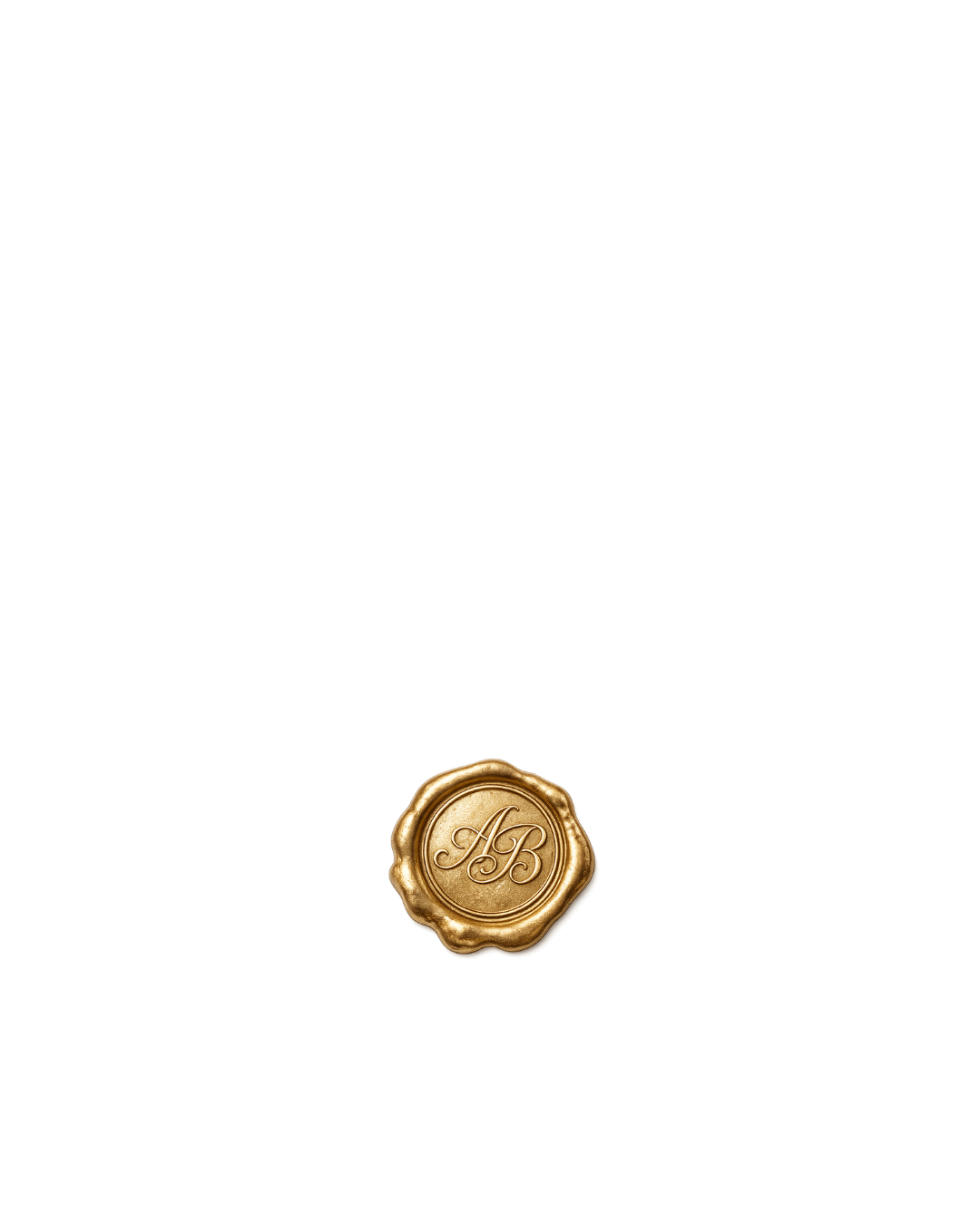 Black packaging for Ghirardelli Intense Dark Chocolate, with gold wax seal embossed with initials AB.