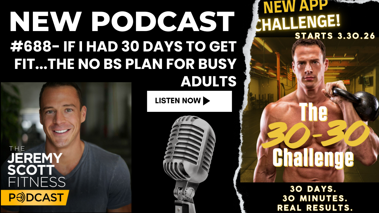 Ep 688: If I Had 30 Days to Get Fit: The No B.S. Plan for Busy Adults     (30 Day Challenge)