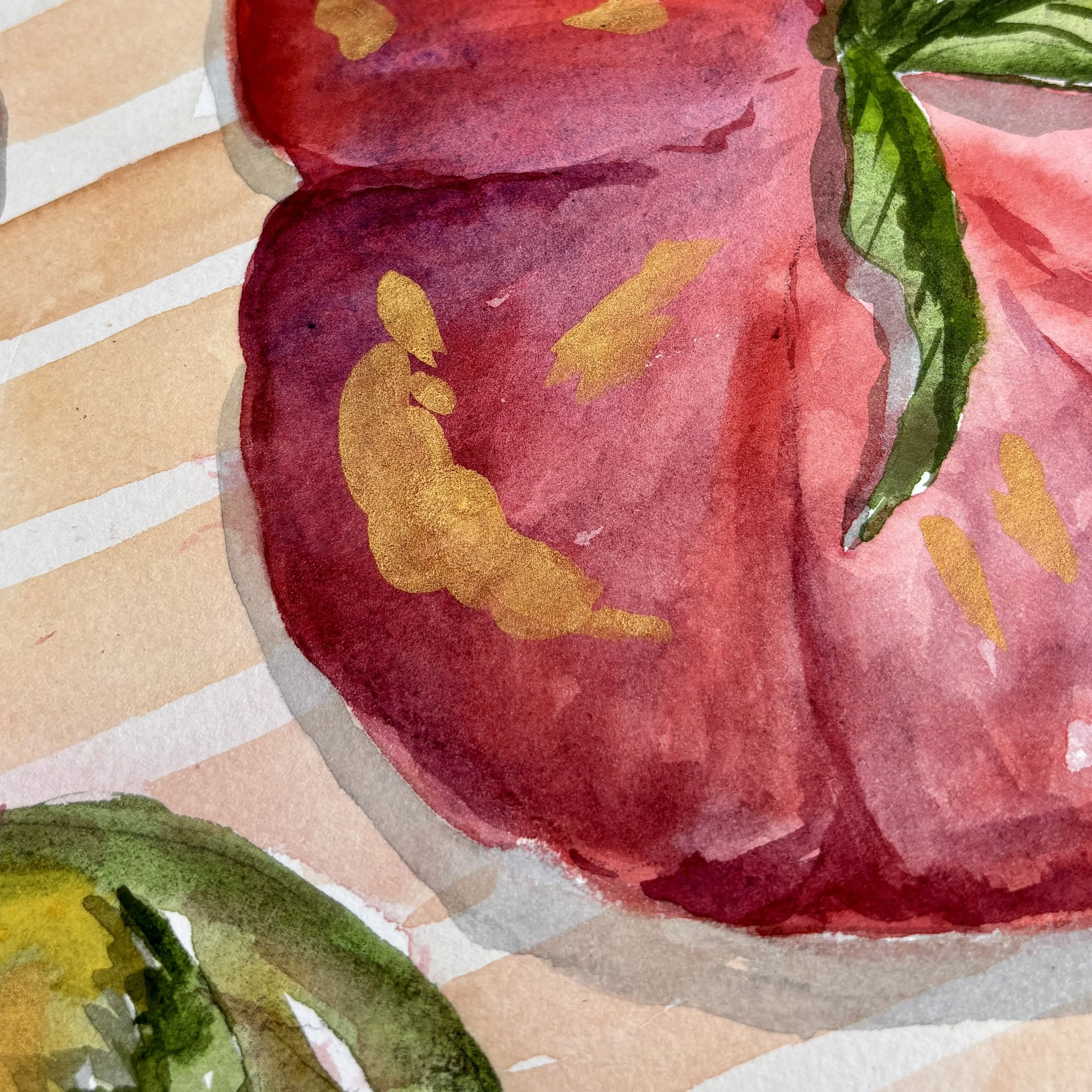 "Tomato Picnic" - 18"x24" original watercolor