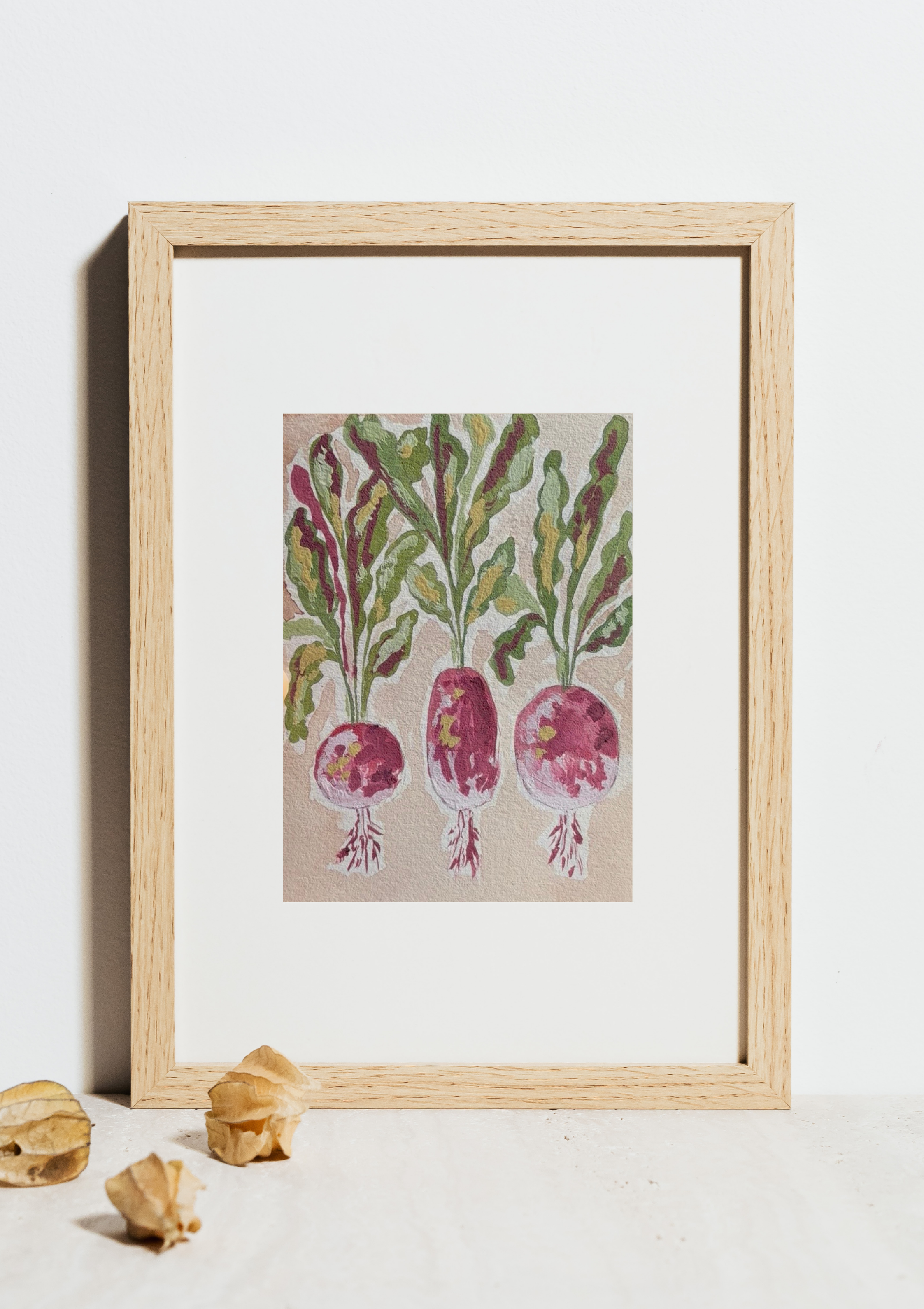 "Radish" 4"x6" Matted Print