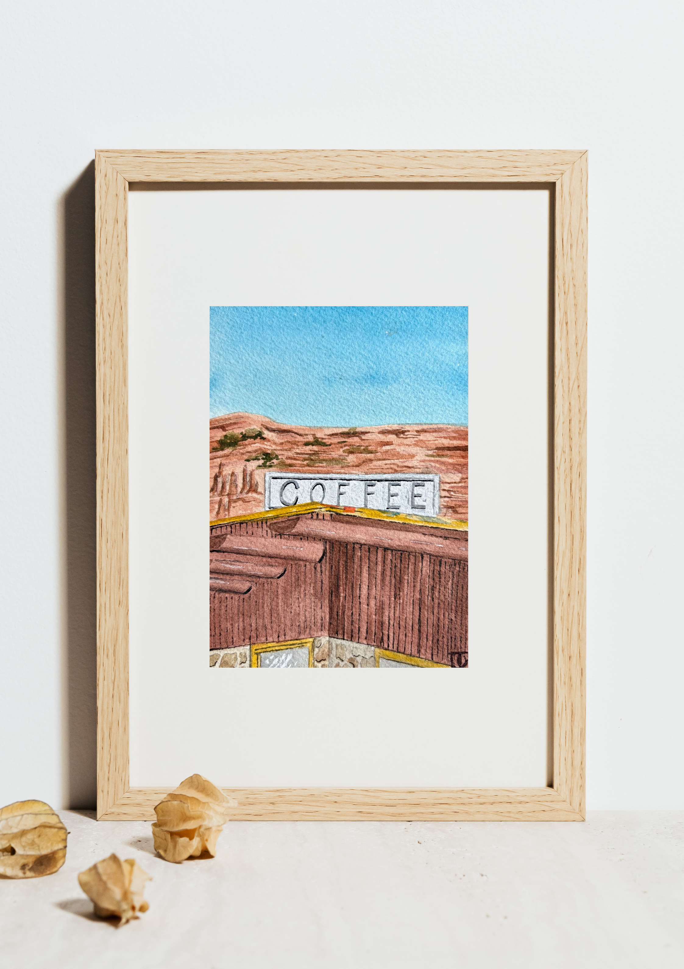 "Desert Coffee" 4"x6" Matted Print