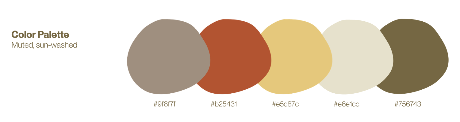 custom color palette and branding for yoga and wellness studio