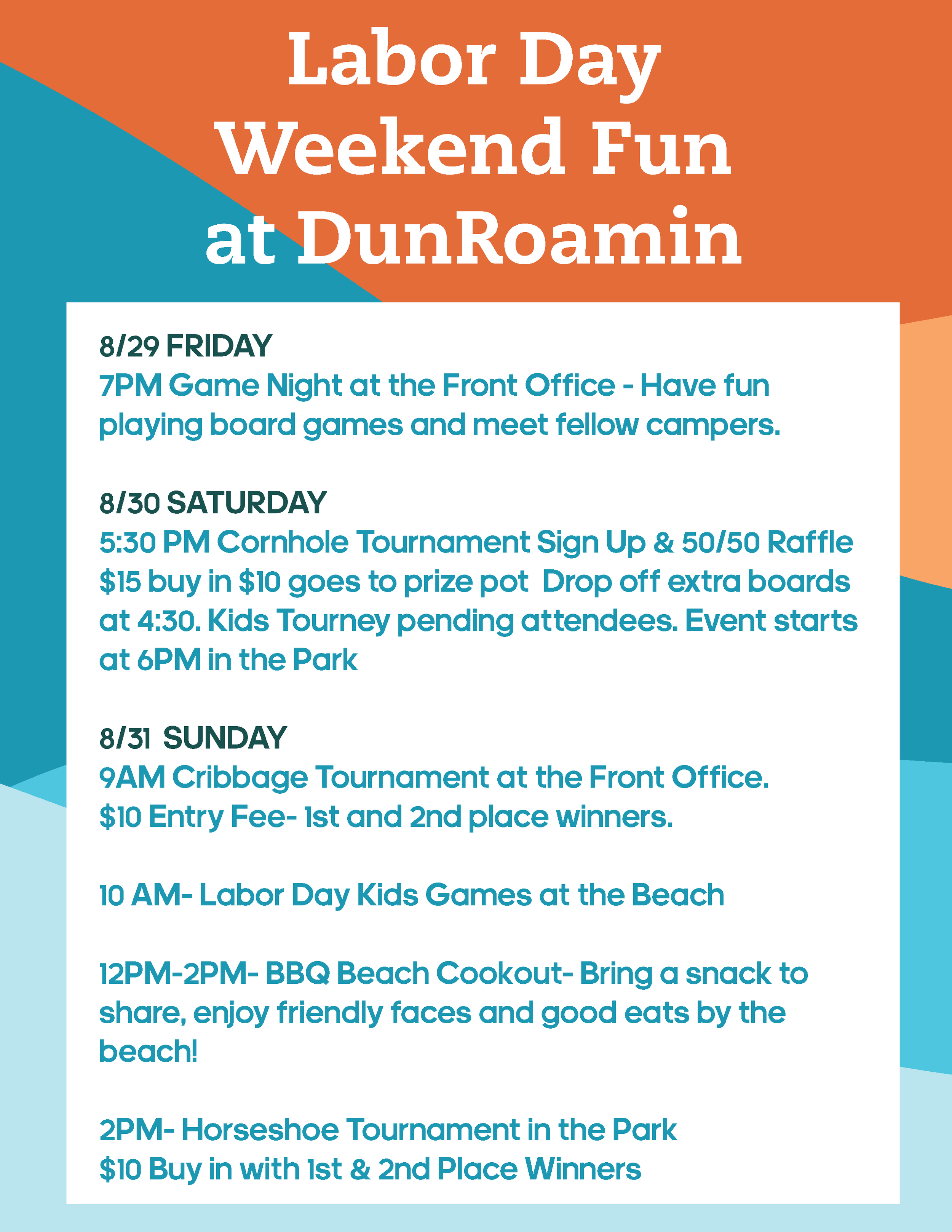Laborday Weekend Fun At DunRoamin