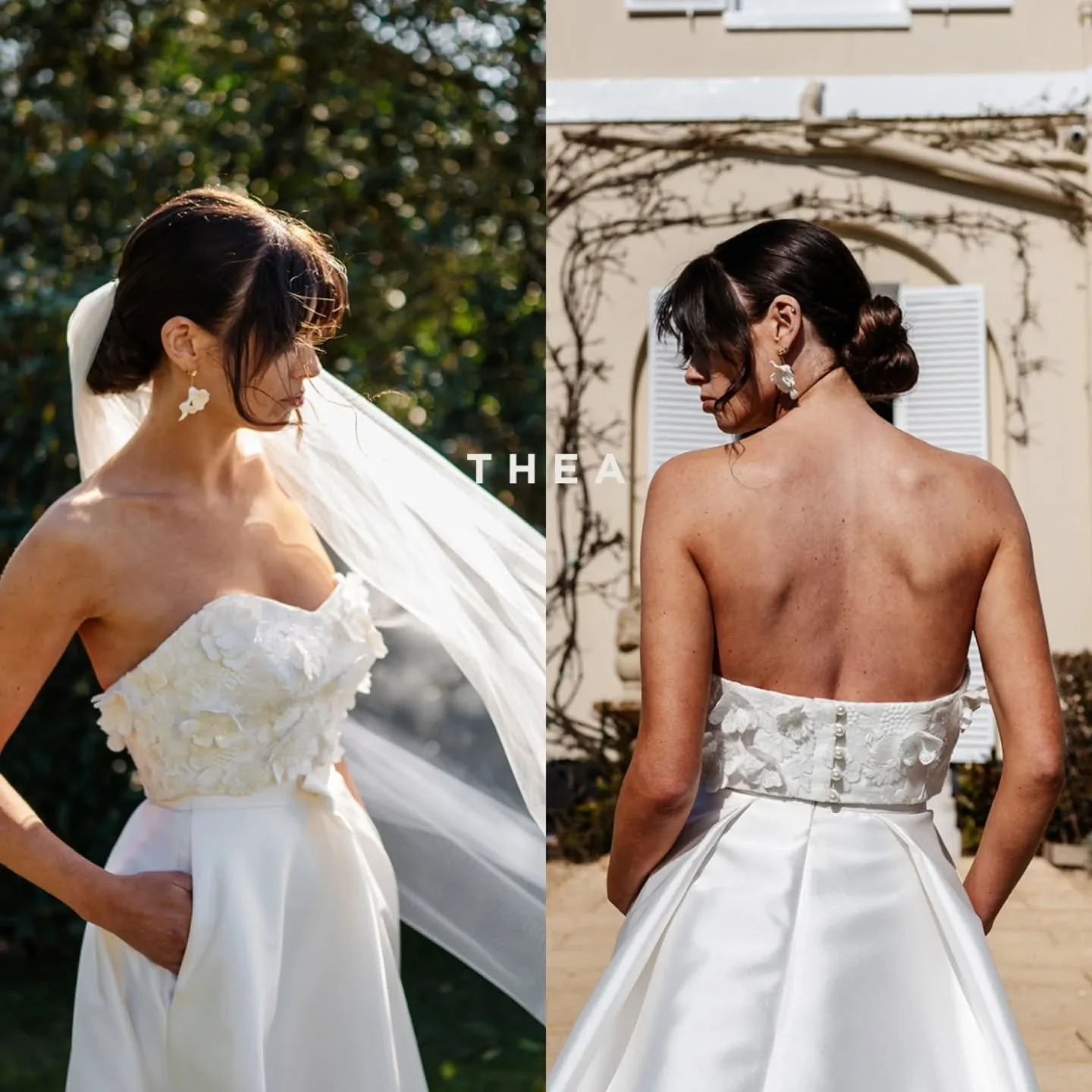 THEA | A beautifully crafted bodice made from a 3d embroidery, finished with pearl buttons. 

Rewarable styled with your favourite pair of high waisted jeans. 

Made to order for all brides and customisation options available. 

Get in touch to talk 