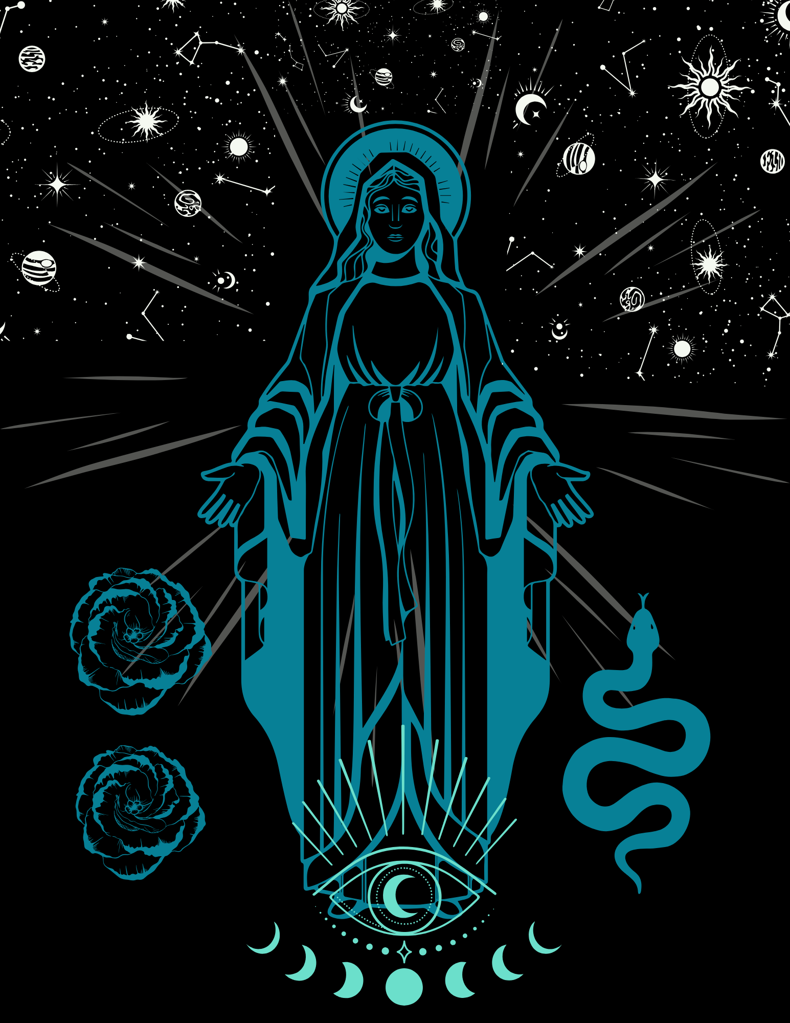 image of the virgin mary but done so esoterically