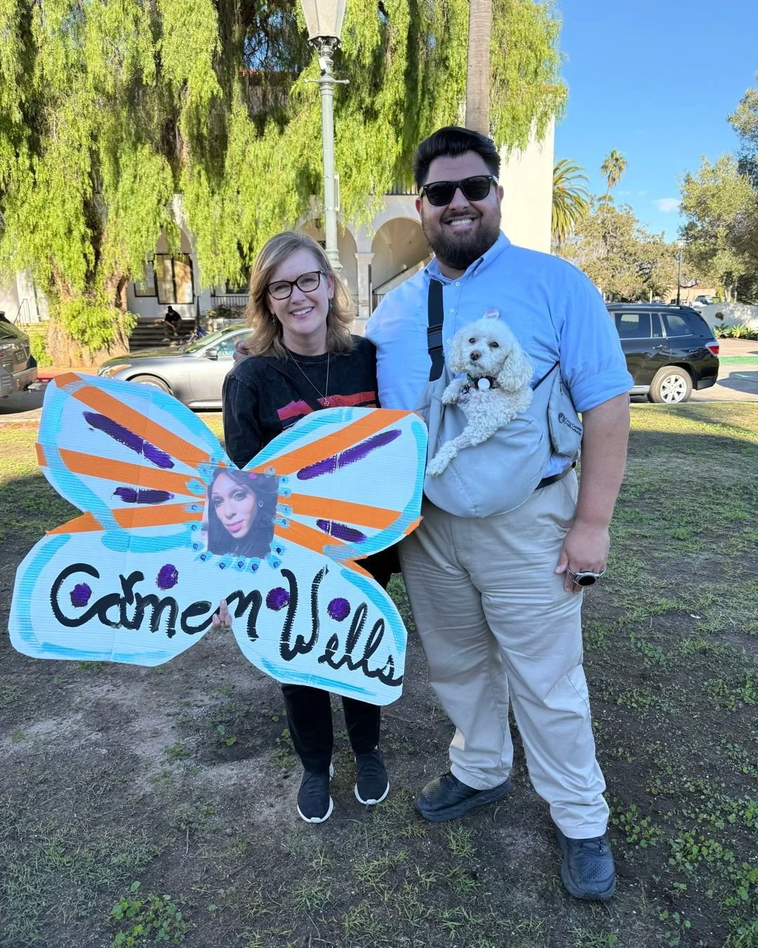 The Santa Barbara County Democratic Party was honored to stand with Santa Barbara City leaders at the Trans Day of Remembrance March. We're grateful for @sbtan and their powerful advocacy for our trans community. 🤍💗💙 

@sbsneddon @vote_oscar_sb

#