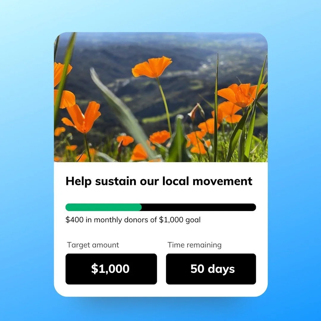 💙 🌊 Blue Waves are built month by month right in your own community!

Thanks to our incredible supporters, we&rsquo;ve reached $400 in recurring monthly donations. Now our goal is $1,000 to sustain year-round organizing here in Santa Barbara County