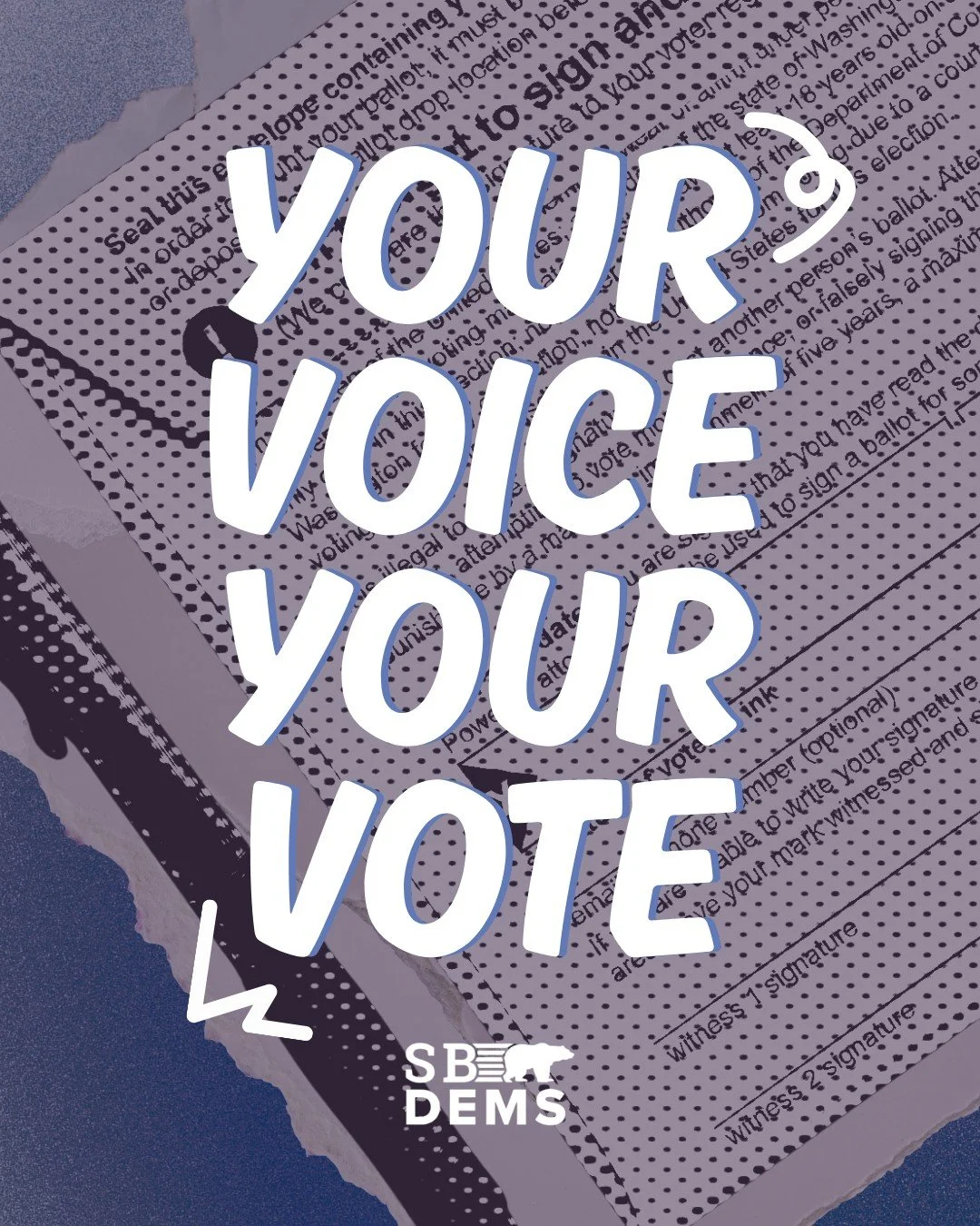 📢 Your Voice, Your Vote! Make your voice heard and vote in the Nov. 3rd Election.

🗳️ Make a plan to vote, and say it with your ballot!

📝 To learn more about our endorsements for candidates, local measures, propositions, and more, visit sbdems.or
