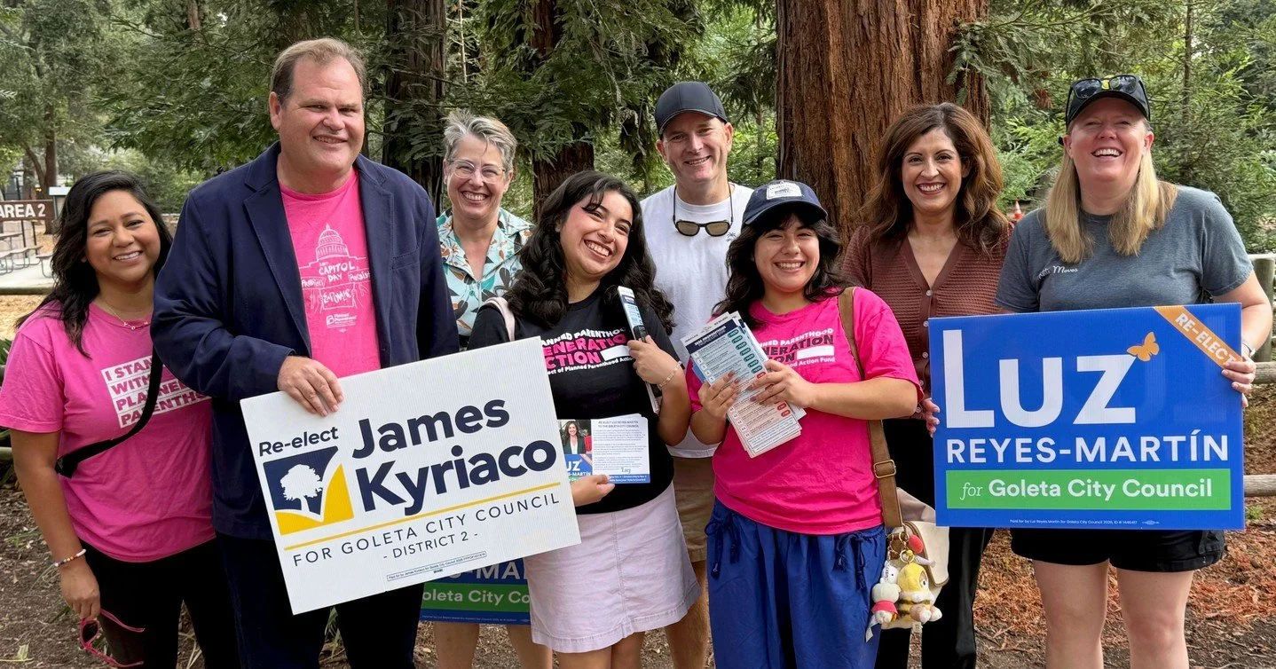 Our volunteers are out there every week, knocking doors, making calls, and talking to neighbors across Santa Barbara County. 💙

Please join us to help us finish strong in this pivotal election.

Want in? No experience needed. We&rsquo;ll train you a