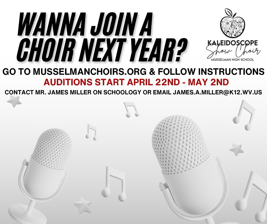 ✨ All Audition Information at musslemanchoirs.org
✅ Click the Green Box at the Top!