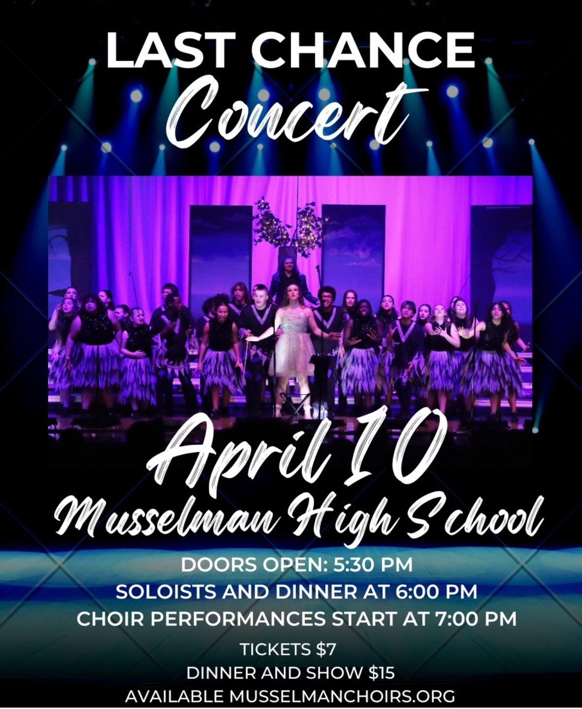 Don&rsquo;t miss your chance to preorder your tickets to the last community performance of the season of our National Championship Show Choir Show: Pom the tragedy of Hades and Persephone. Doors open at 530 PM, dinner and solos start at 6:00 PM with 