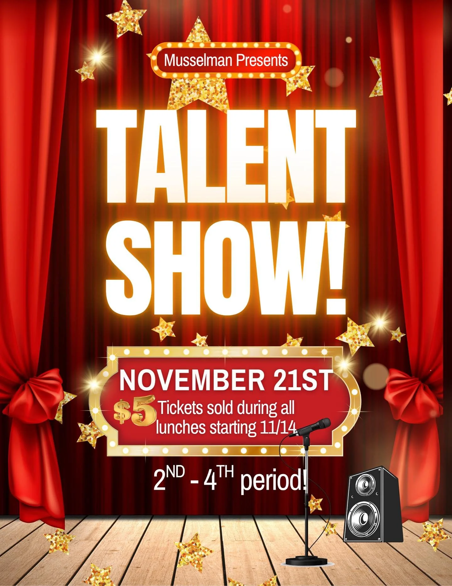 You won&rsquo;t want to miss the talented performances by Musselman High School&rsquo;s students on 11/21!🎤✨