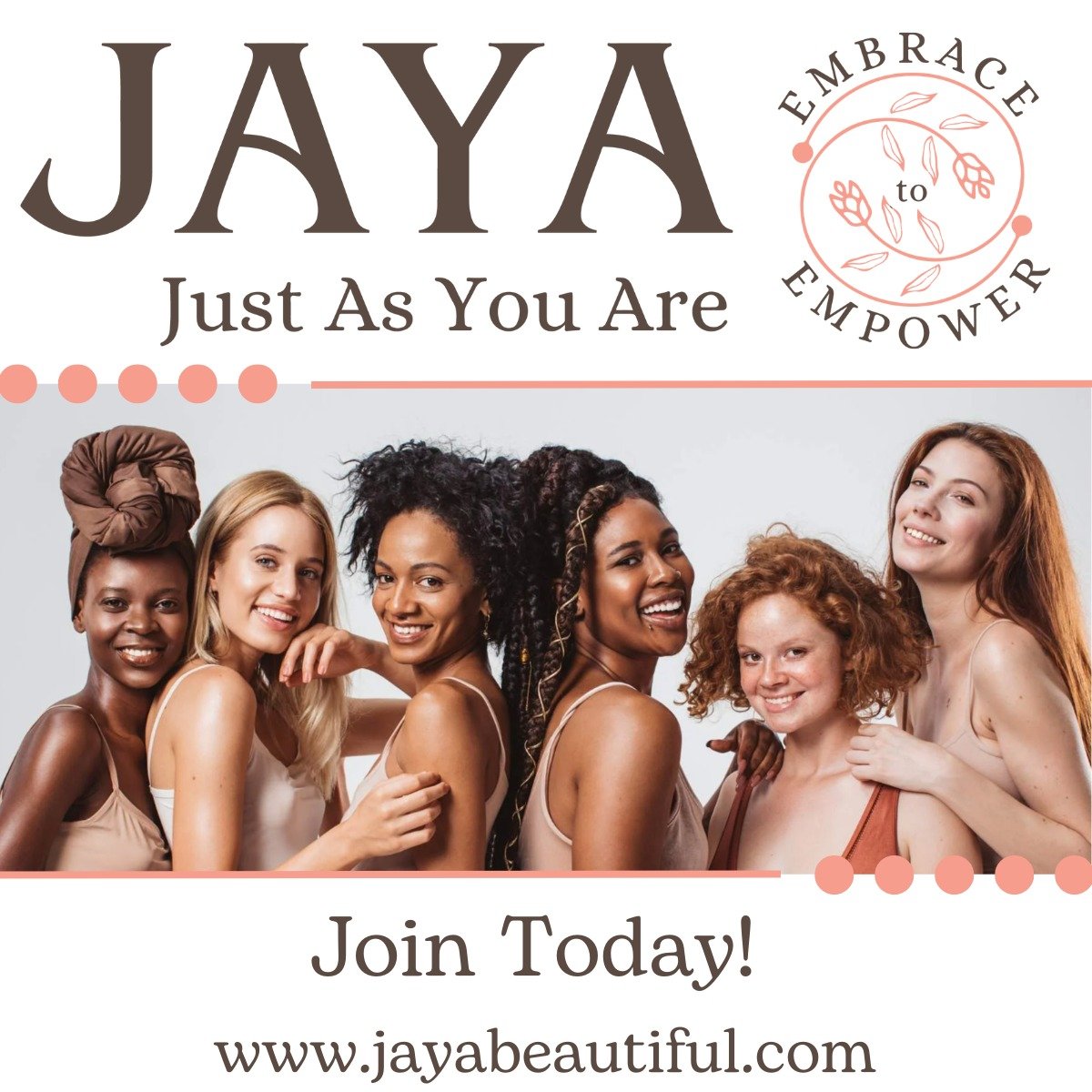 ✨ Embrace to Empower with JAYA ✨

JAYA isn&rsquo;t just a hair care brand&mdash;it&rsquo;s a movement. 💛 Rooted in self-acceptance and empowerment, JAYA (Just As You Are) is here to help women embrace their natural beauty, starting with their hair.
