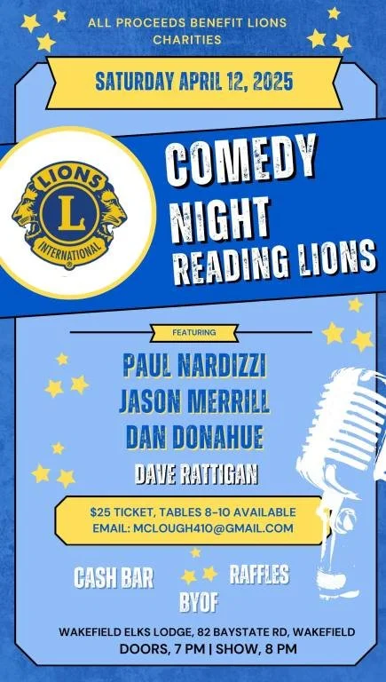 Reading Lions Club hosts comedy night at Wakefield Elks