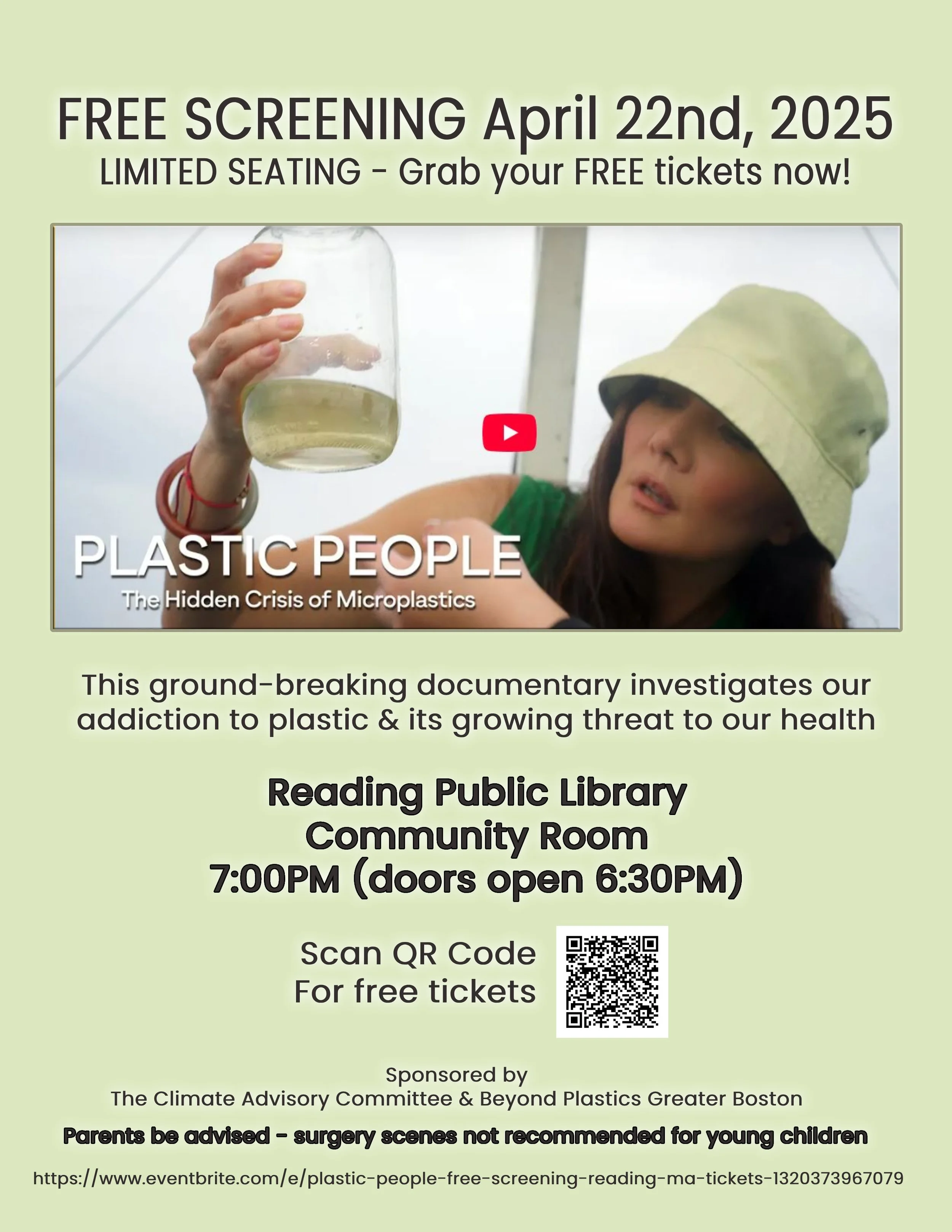 Free screening of “Plastic People” at Reading Public Library on April 22