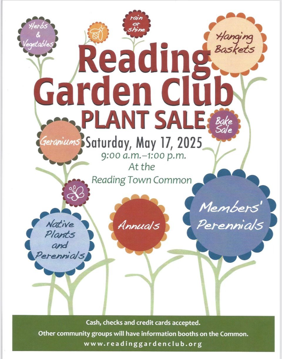 Bloom into spring at the Reading Garden Club’s annual Plant Sale!