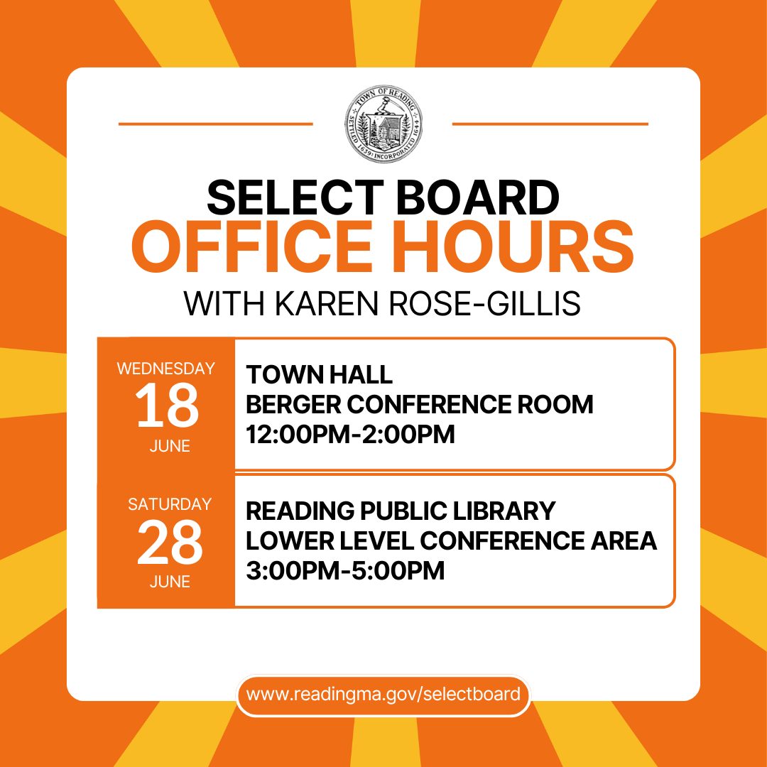 Select Board member Karen Rose-Gillis announces upcoming Office Hours