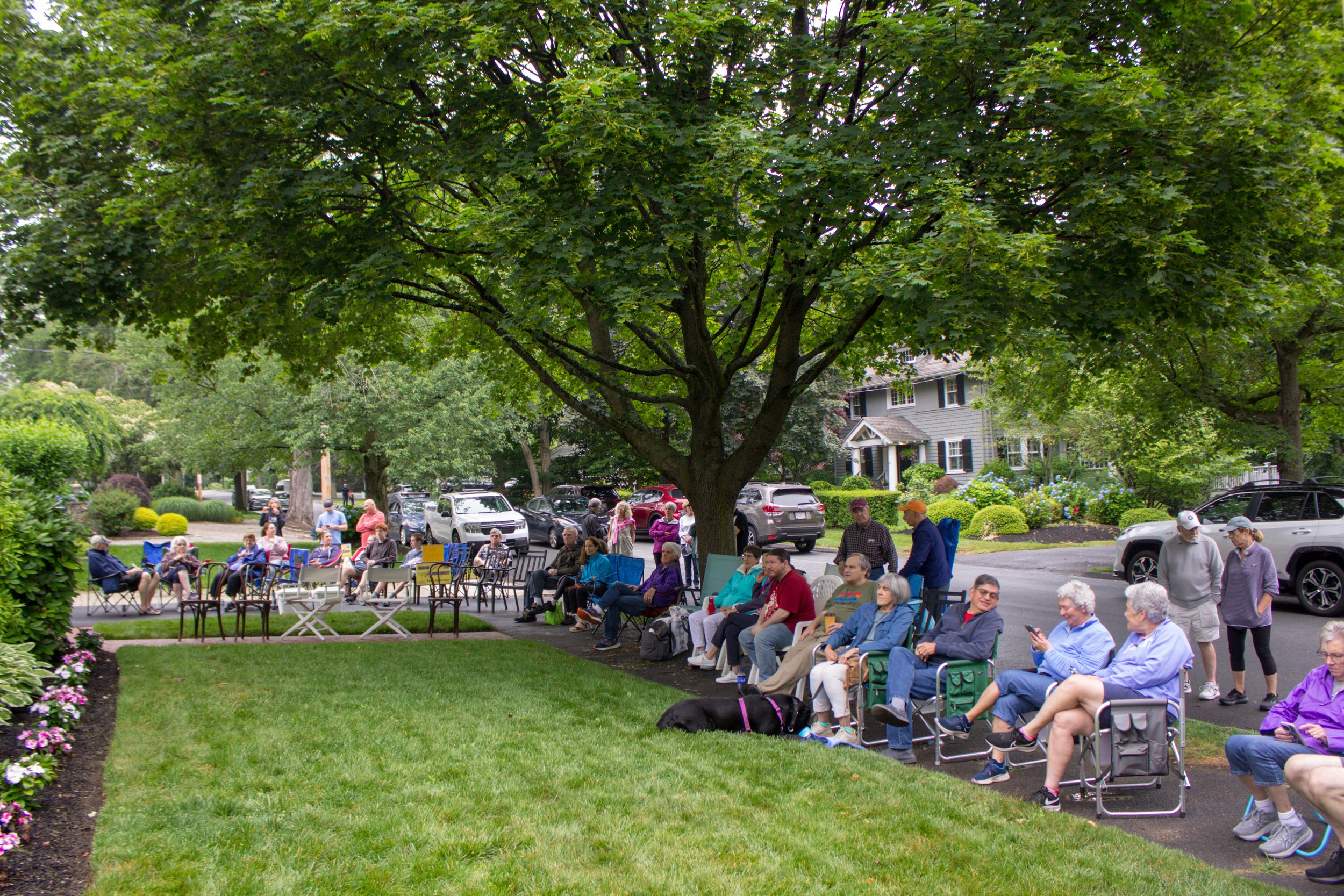 Crowd listening to the music at Prospect Street.
