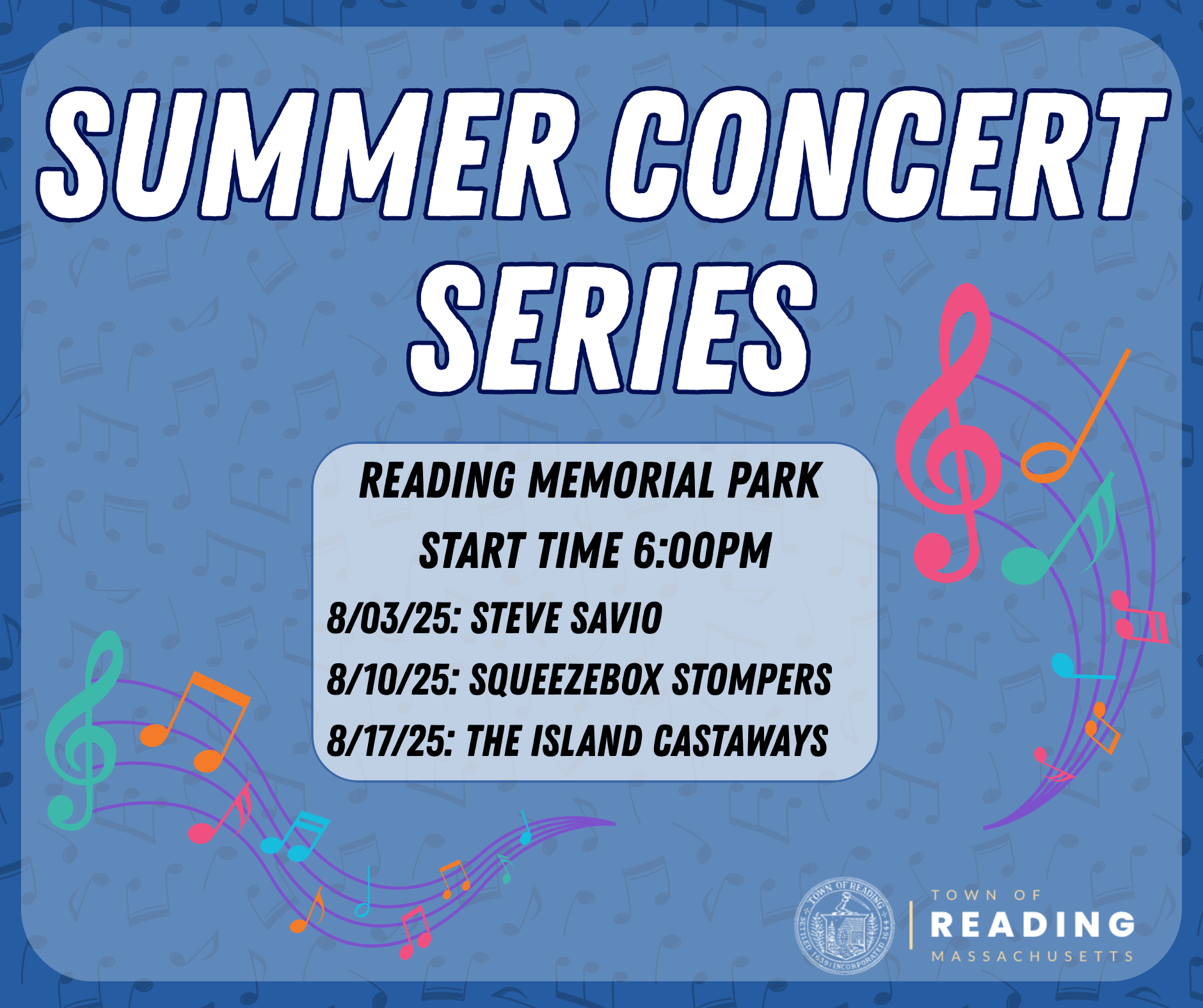 Free Summer Concerts at Memorial Park continue in August