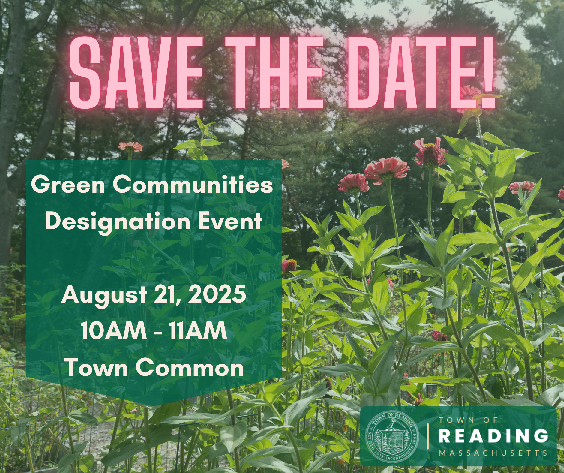 Reading to celebrate Green Communities Designation with public recognition event