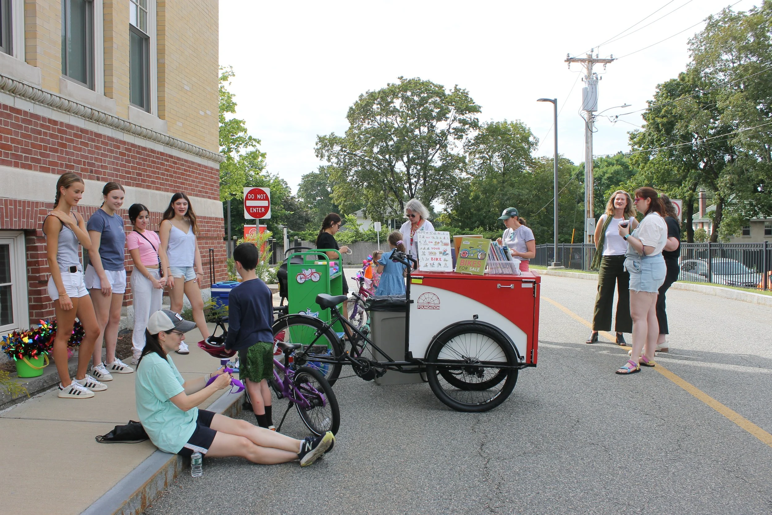 Community gathers for Bike Rally at Reading Public Library