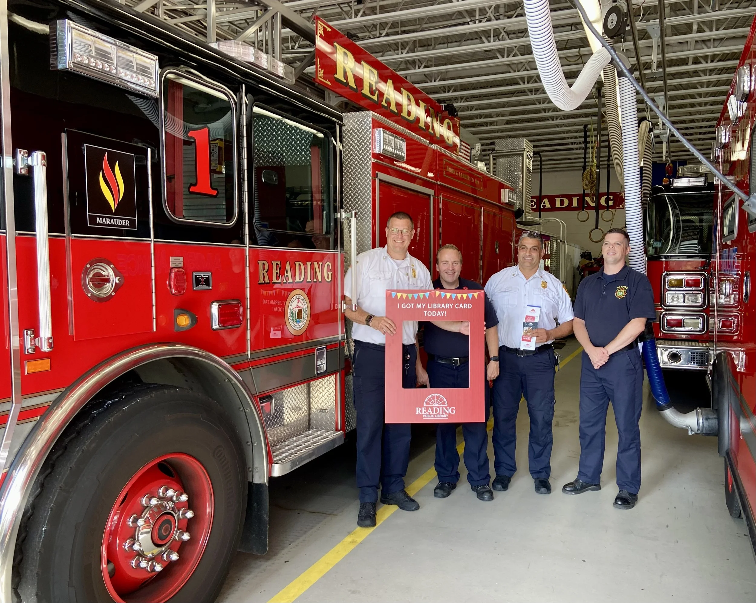 Celebrate Library Card Sign-Up Month with Reading’s Public Safety Team!