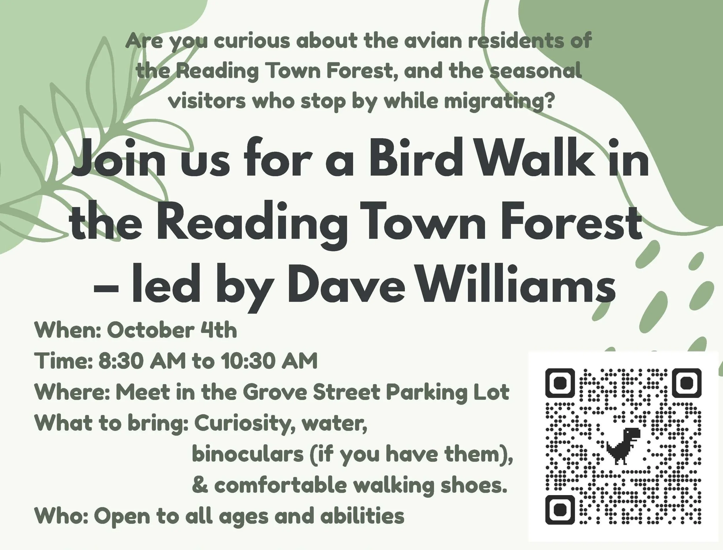 Bird Walk in the Reading Town Forest