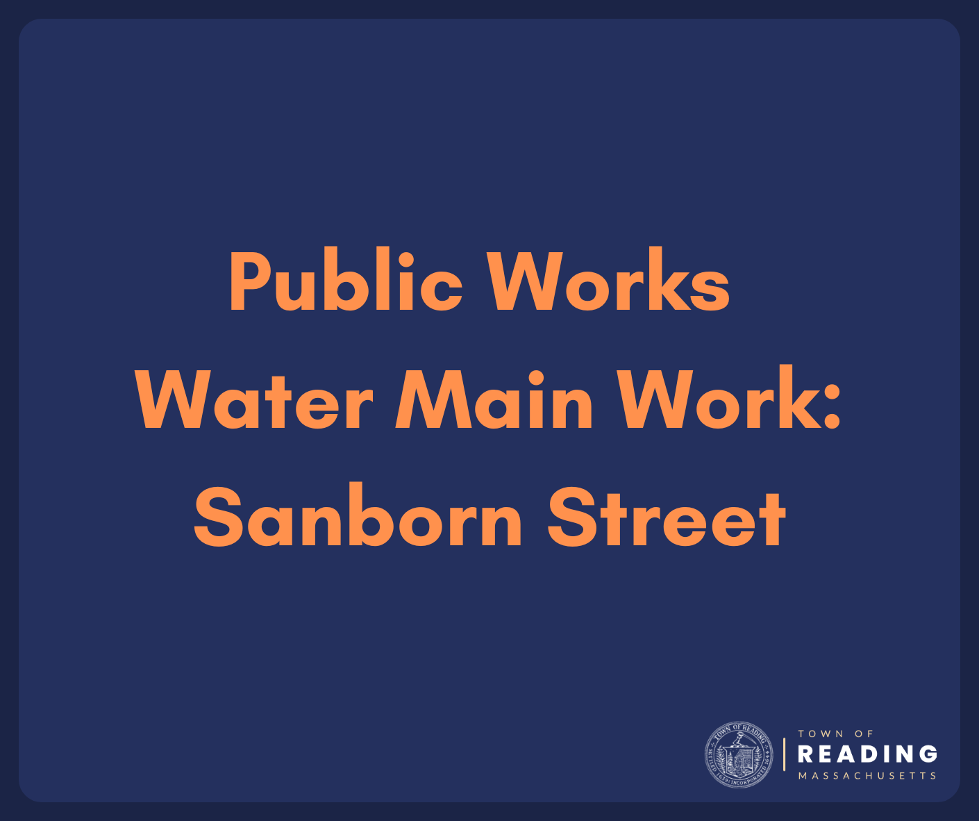 Sanborn Street watermain work