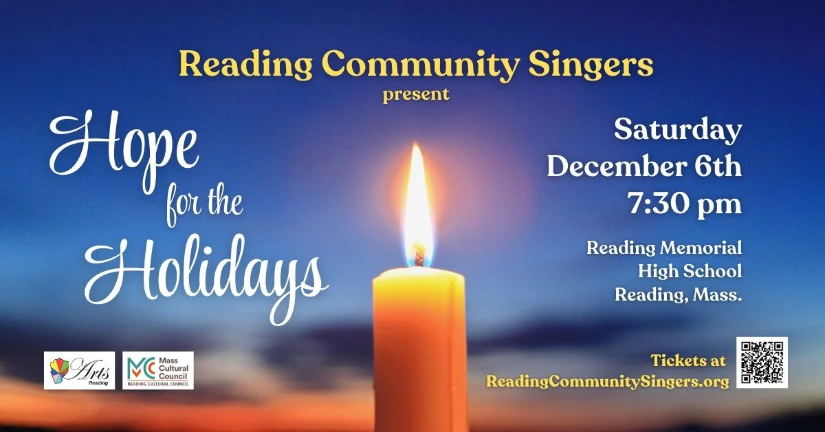 Reading Community Singers to present “Hope for the Holidays” concert on December 6