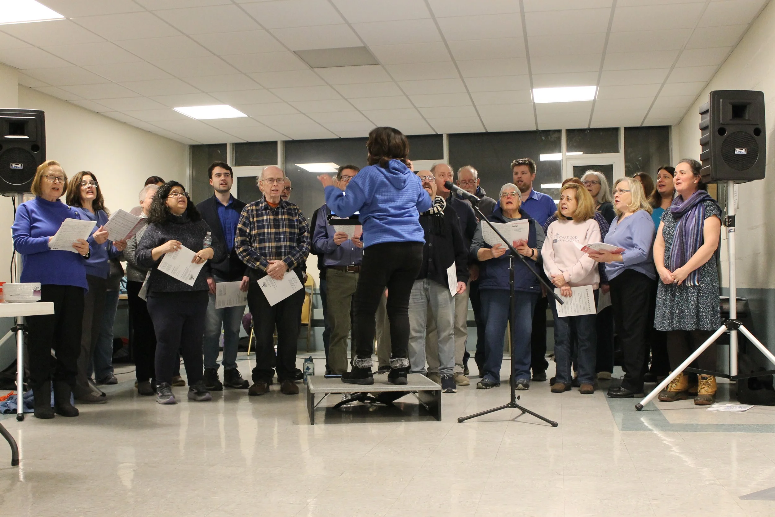 Reading Community Singers performing at the Menorah Lighting.